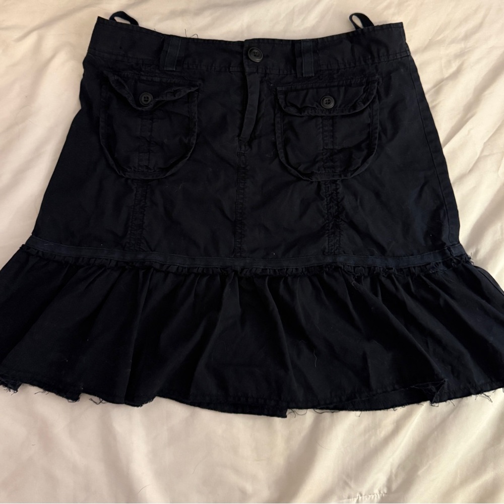 Stylish Black Ruffled Women's Skirt